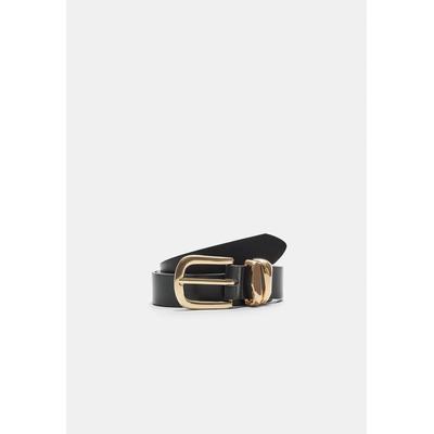 Stradivarius Basic double ring belt Black 30
