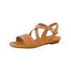Riemchensandale PAUL GREEN "Paul Green Sandalen Glattleder", Damen, Gr. 38,5, braun (hellbraun), Glattleder, casual, Schuhe