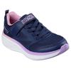 Sneaker SKECHERS "GO RUN ELEVATE 2.0", Kinder, Gr. 27, blau (navy), Textil, Lederimitat, kontrastfarbene Details, sportlich, Schuhe, Freizeitschuh mit Klettverschluss, Größenschablone zum Download