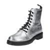 Schnürstiefelette NERO GIARDINI "Nero Giardini Stiefelette Leder", Damen, Gr. 37, silber, Leder, casual, Schuhe