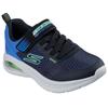 Sneaker SKECHERS "MICROSPEC MAX ADVANCE", Kinder, Gr. 37, schwarz (schwarz, blau), Textil, Synthetik, kontrastfarbene Details, sportlich, Schuhe, Freizeitschuh mit Klettverschluss, Größenschablone zum Download