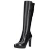 High-Heel-Stiefel NERO GIARDINI "Nero Giardini Stiefel Leder/Textil", Damen, Gr. 39, schwarz, Leder, Textil, casual, Schuhe