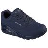 Wedgesneaker SKECHERS "UNO STAND ON AIR", Damen, Gr. 37, blau (dunkelnavy), Lederimitat, sportlich, Schuhe, Freizeitschuh, Halbschuh, Schnürschuh weich gepolsterte Innensohle, Topseller