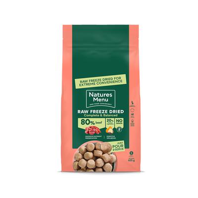 2x625g 80% Beef Freeze Dried Nuggets Natures Menu Dry Dog Food