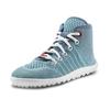Barfußschuh LEGUANO "leguanito go", Kinder, Gr. 29, blau (hellblau, grau), Textil, sportlich, Schuhe, Schnürer, High-Top-Sneaker mit biegsamer LIFOLITSohle