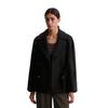 Outdoorjacke MARC O'POLO "aus Wolle-Mix", Damen, Gr. 40, schwarz, Obermaterial: 80% Wolle (Schafwolle), 20% Polyamid; Füllung: 100% Nicht verfügbar; Futter: 100% Nicht verfügbar, unifarben, casual, relaxed fit, Langarm blind abgesteppte Kante, Jacken