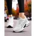 scarpe da corsa robuste da donna nere e grigie – scarpe da ginnastica con lacci in rete traspirante, scarpe sportive casual da passeggio per palestra, viaggi e uso quotidiano