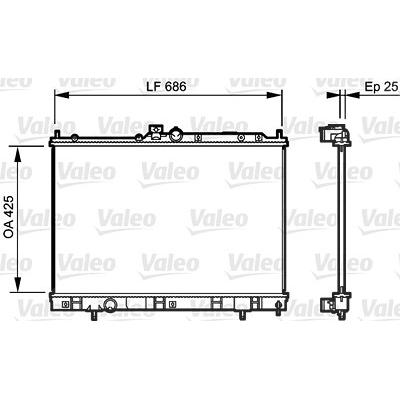 Valeo Kühler, Motorkühlung [Hersteller-Nr. 735203] für Mitsubishi Image