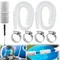 1.5M/1M tuyau de piscine 32 Mm tuyau de piscine tuyau de piscine 32 Mm pour pompes de piscine tuyau de piscine en acier inoxydable pince de sécurité connecteur de tuyau