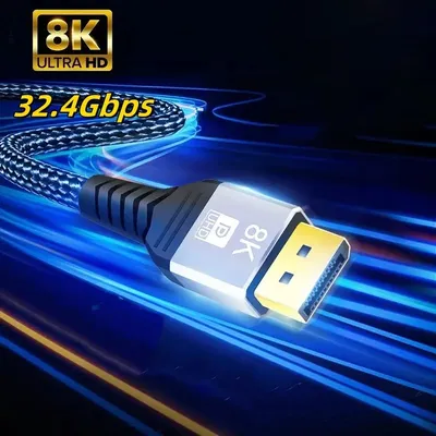 8K DisplayPort 1.4 Adapterkabel DP zu DP 8K 60Hz 4K 144Hz HDR 165Hz Display Port Adapt Audiokabel DP Kabel für TV PC Laptop PS5 Image