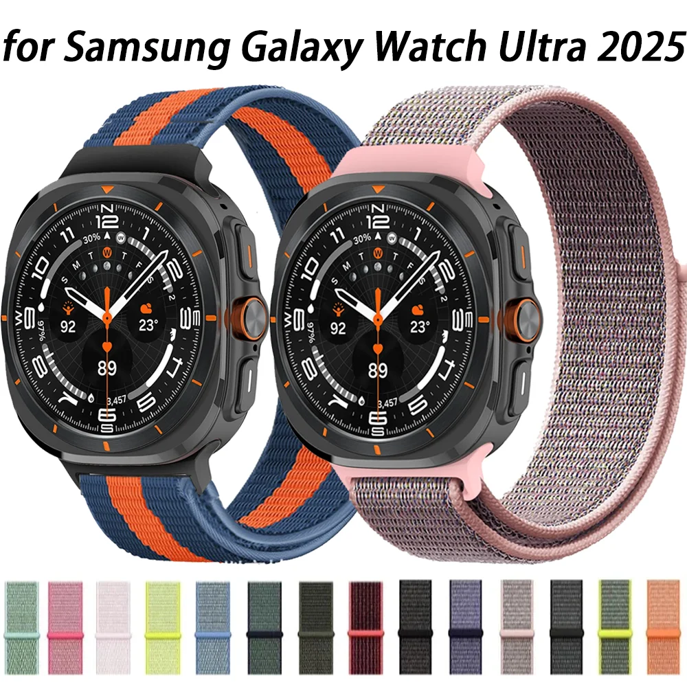 Nylon-Schlaufenarmband für Samsung Galaxy Watch Ultra 47 mm LTE Sport verstellbares Armband Armband Galaxy Watch 8-7 Ultra Band Correa Image