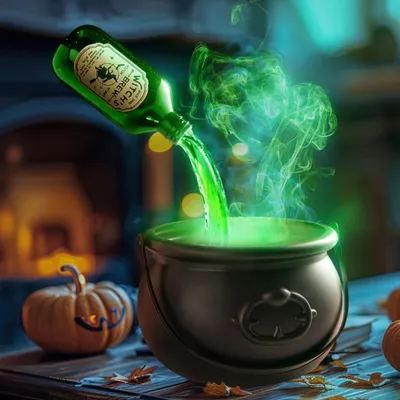 Halloween Black Wizard Bowl Magic Float Bottle and Diffuser Indoor Home Bar Magic Party Horror Ghost Props Halloween Decoration