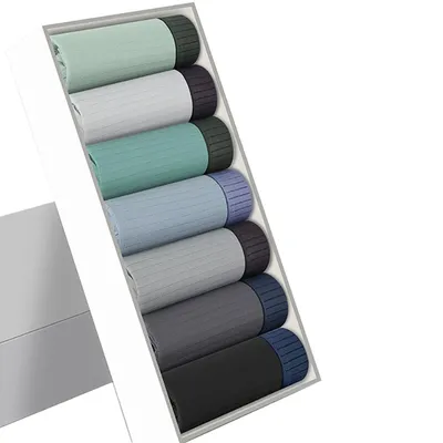 7 teile/los Männer Höschen Unterwäsche Cueca Boxer Männer Unterhosen 100% Baumwolle Thermal für Mann Atem fähig Homme sexy weiche männliche Shorts Image