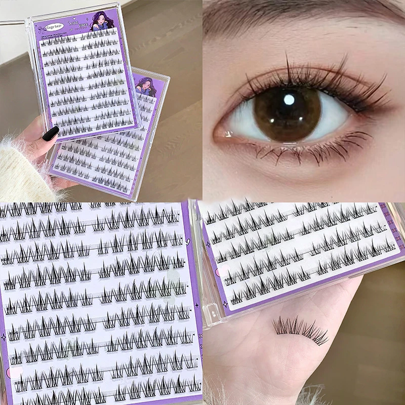 Künstliche Wimpern ohne Kleber, einfache 3-Stufen-Anwendung, natürliche, kleberfreie künstliche Wimpern, DIY-Wimpern, einfach für Anfänger zur Kontrolle Image