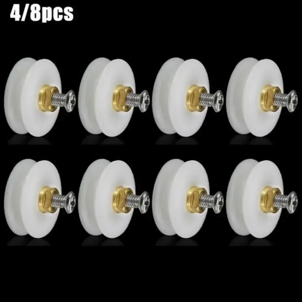 4/8 pezzi Rulli per porta doccia/Cottini/Ruote scanalate Diametro 22mm Doccia Porta scorrevole Ruota Runner Puleggia Parti doccia