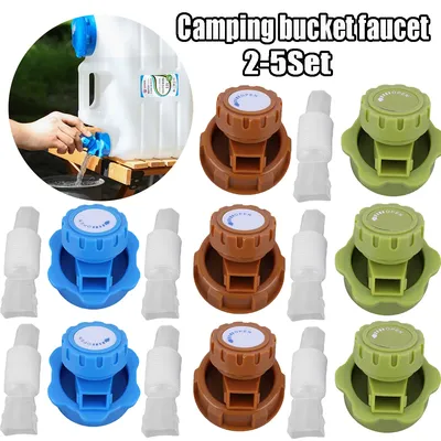 Outdoor Water Faucet with Extender Hose Portable Faucet Replacement Camping Water Jug Tap Water Bucket Accessories
