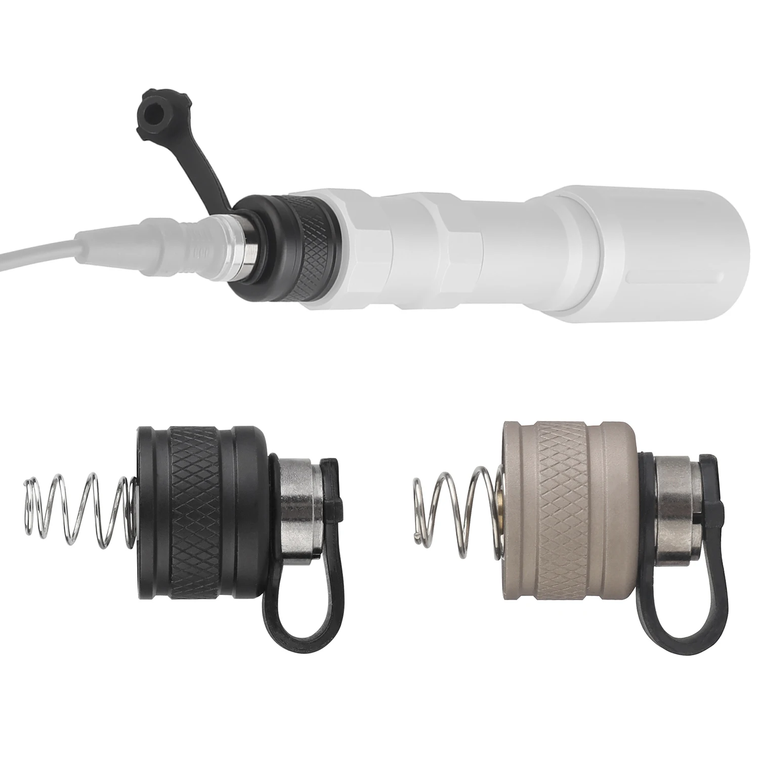 SF Taschenlampen-Endkappe mit Kabelsteuerung, Schalteradapter, Ein/Aus-Taste, Endkappe Image