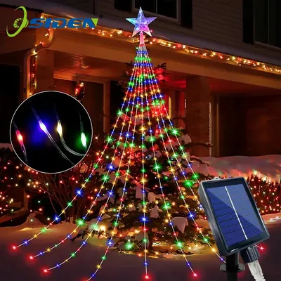 3/2M Solar Christmas Lights 8 Lighting Mode Led Lights for Waterproof Outdoor Fairy Garden Light Hoom Wedding Holiday Decoration