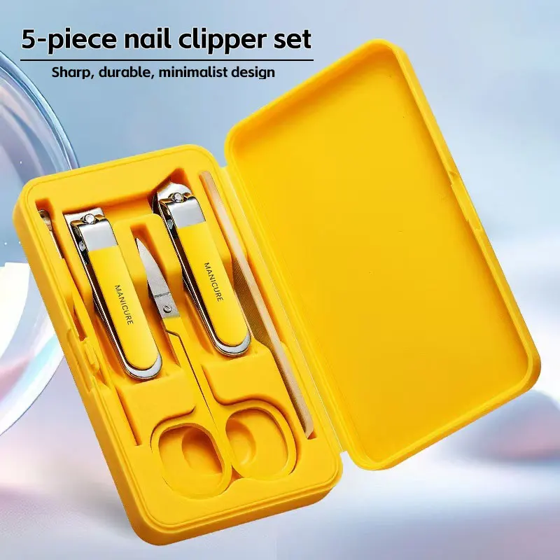 Nagelknipser-Set, Nagelknipser für Zuhause, Gehrung, Pediküre-Werkzeug, Beauty-Set, Geschenk, Nagelwerkzeug-Set, Ohrstöpsel, Löffel, 5er-Set Image