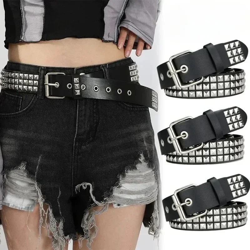 Trend Niet Gürtel Heavy Metal Gürtel Männer Frauen Punk Nachtclub Rock Stil Gürtel Jeans Gürtel Y2K Gürtel Mode Dekoration Frauen gürtel Image