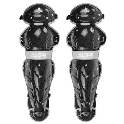 All Star Top Star Catcher's Leg Guards - Ages 7-9 - Re-Packaged Black