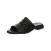Pantolette THINK "Think Pantoletten Nappaleder", Damen, Gr. 41, schwarz, Nappaleder, casual, Schuhe