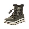 Schnürstiefelette TOM TAILOR "Tom Tailor Stiefelette Lederimitat/Textil", Damen, Gr. 38, grau (lava), Lederimitat, Textil, casual, Schuhe