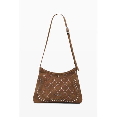Medium cut-out faux leather bag