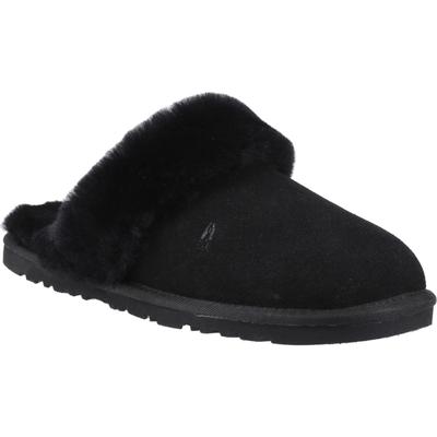 Hush Puppies Samantha Damen Wildleder Hausschuhe in Schwarz Image