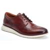 Base London Flight Leder Herren Brogue Schuhe In Verbranntem Braun