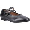 Hush Puppies Nancy Mary Jane Damen Schwarze Lederschuhe