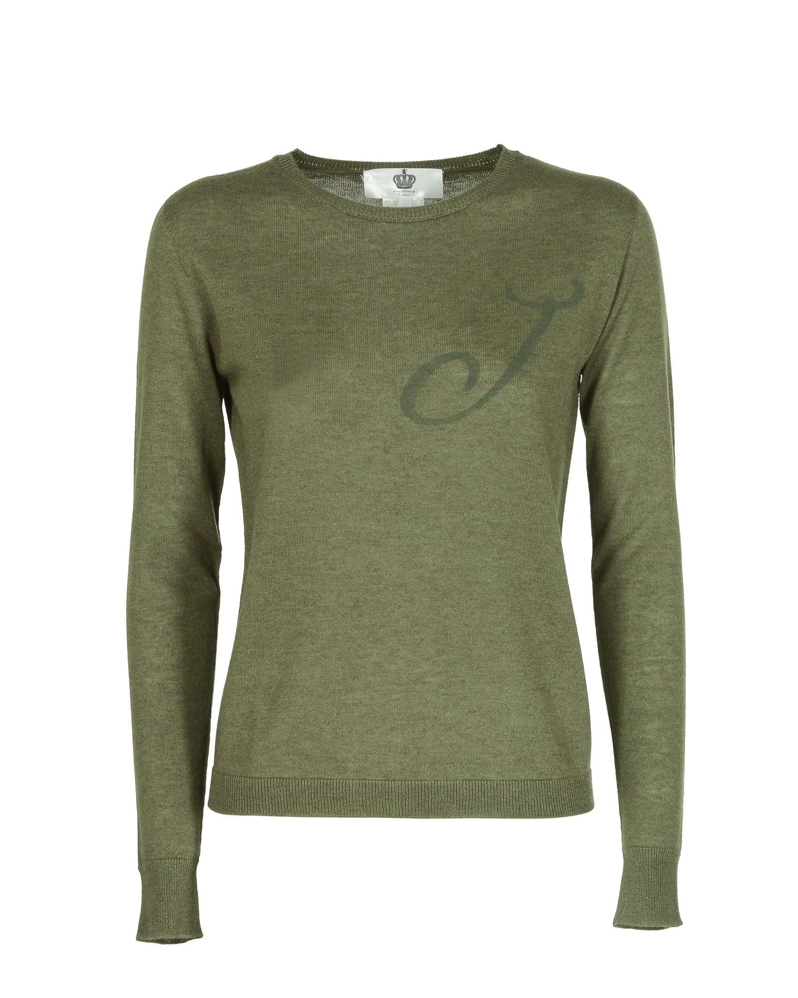 Buchstaben Crewneck Seiden-Kaschmir Pullover Image