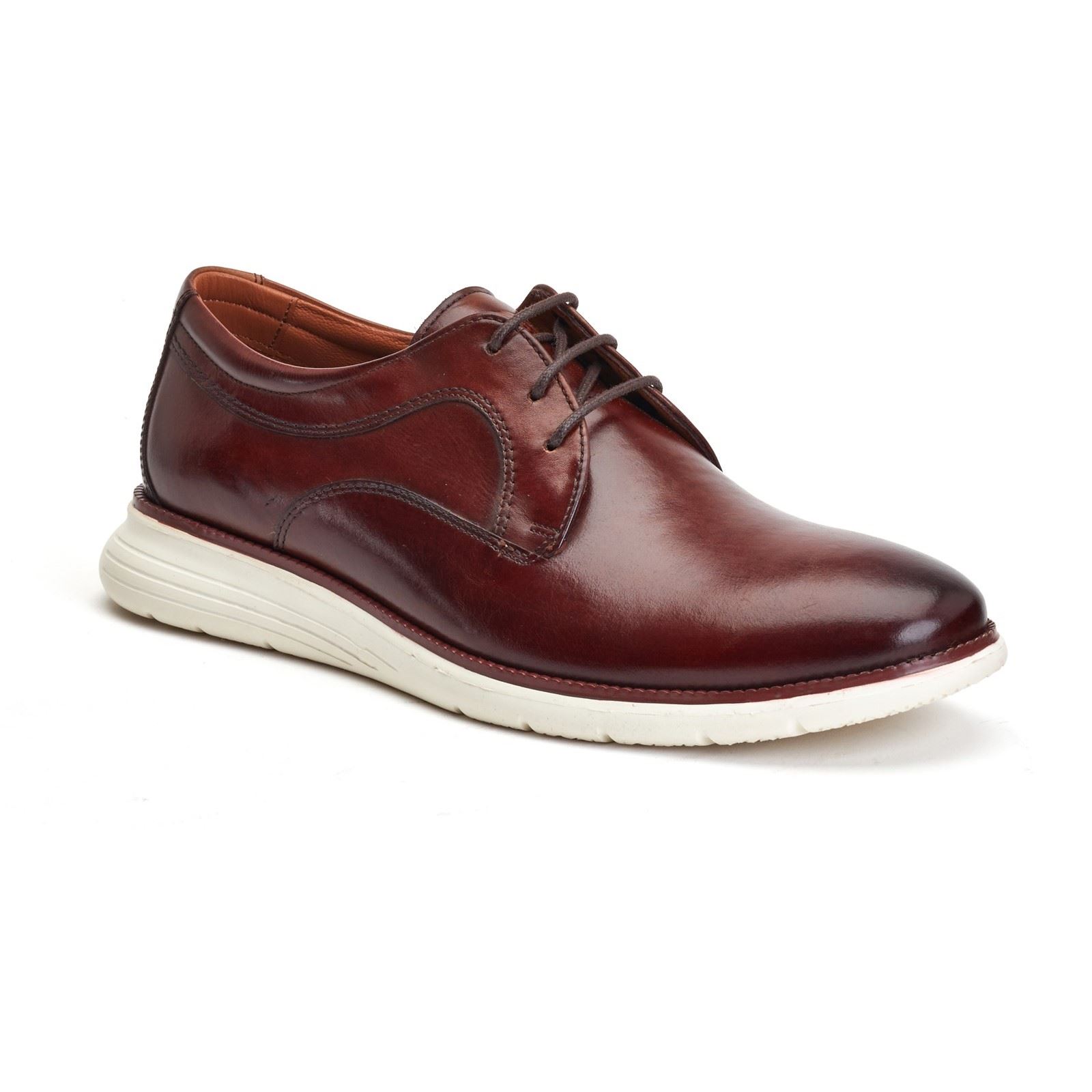 Base London Wing Herren Derby Schuhe Aus Gebranntbraunem Leder
