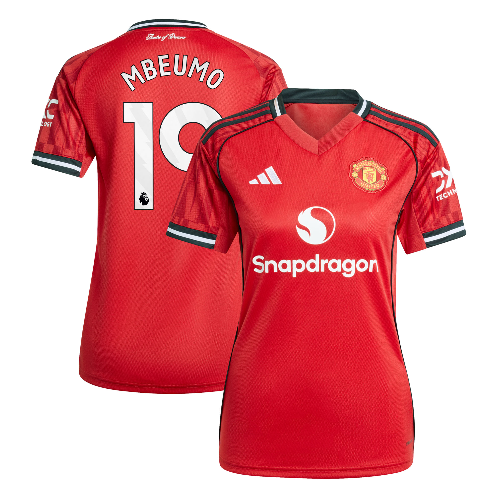 Maillot Domicile Manchester United adidas 2025-26 - Femme avec flocage Mbeumo 19