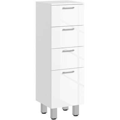 Kleankin - Badezimmerschrank Nischenschrank schmal mit 3 Schubladen, verstellbar Regal Image