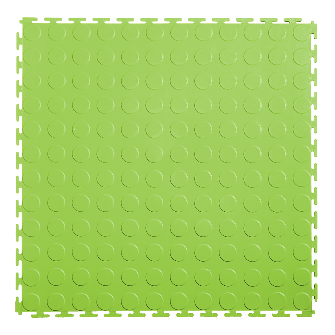 Lock-Tile 7mm Neon Green PVC Coin Tile (30 Pack)