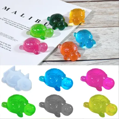 Silikonform für DIY Miniaturlandschaft – Winzige Schildkröte Epoxidharzform, Blind Bag Mini Desktop Harzdekoration