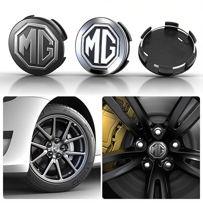 4 Pz 56 MILLIMETRI Auto Emblema Mozzo Ruota Centro Copertura Accessori Auto Per Morris Garages MG ZS 5 7 6 Cyberster MG4 EV ES5 HS ONE GT GS MG3