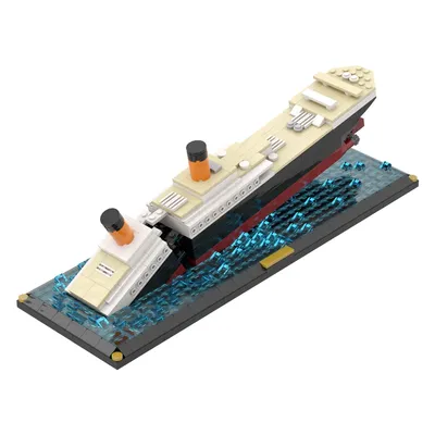 MOC RMS Mini Titanic Schiff Bausteine Modell Riesen Britischen Passagier Schiff DIY Ziegel Montage Spielzeug Kinder Geburtstag Geschenke Image