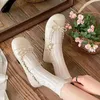Runde Zehen-Mary-Jane im japanischen Stil, Lolita-Gothic mit Schleife, Damenschuhe, Mokassins im Angebot, niedriger Preis, flache Damenschuhe