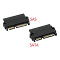 Convertitore adattatore SATA maschio a SATA maschio 22 pin SATA con cavo dati di alimentazione SATA da 7 pin + 15 pin femmina a maschio Sostituzione nera