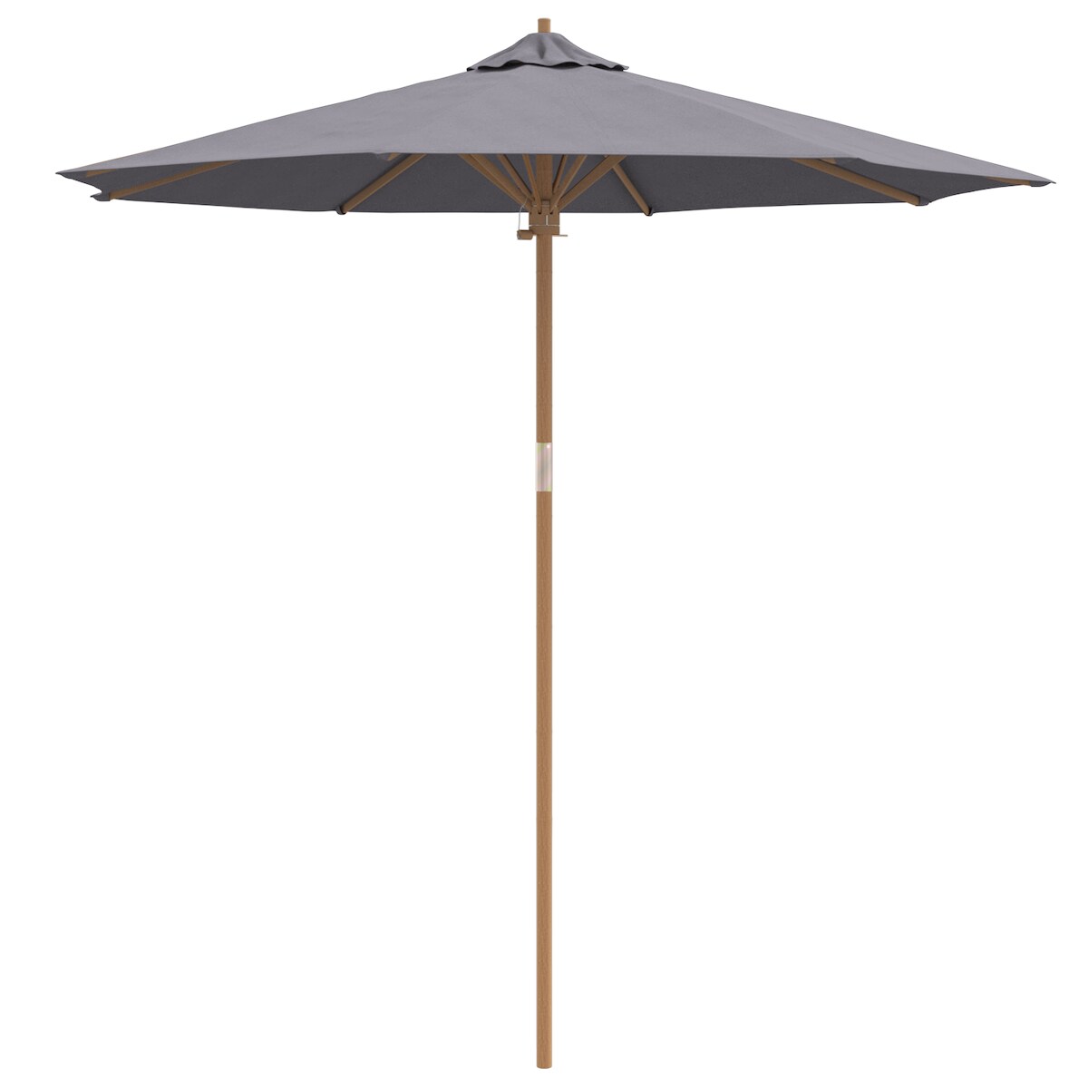 vidaXL Dunkelgrauer Gartenparasol 240x260 cm Bambus Image