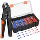 SN-02C 460PCS Kit pinza a crimpare Kit di strumenti di assortimento di connettori per cavi con anello forcella a forcella isolato elettrico
