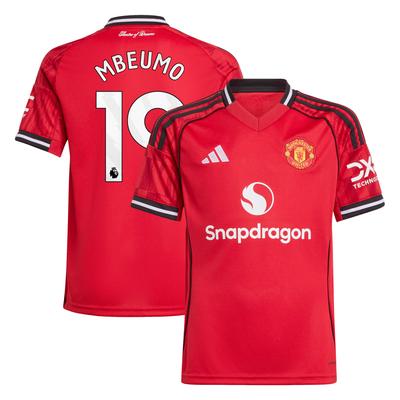 Manchester United adidas Heimtrikot 2025-26 - Kinder mit Aufdruck Mbeumo 19 Image
