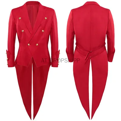 Mittelalterliche Gothic Cosplay Jacke Langarm Steampunk Viktorianisches Velet Kostüm Für Frau Schwanz Mantel Vintage Bühnenanzug Cosplay Kosten Image
