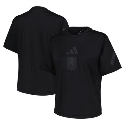 Aston Villa adidas Travel Z.N.E T-Shirt – Schwarz – Damen Image