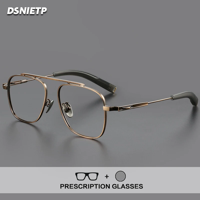 Dsnietp Ultra Licht Titan Große Lesebrille Männer Anti Blau Licht Photochrome Brillen Rahmen Myopie Brillen Image