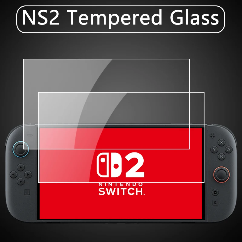 Proteggi schermo in vetro temperato HD NS2 per Switch 2, Proteggi schermo in vetro temperato antigraffio HD trasparente 2