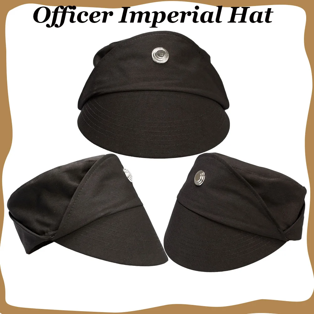 Imperial Cos Officer Cosplay Hut Mütze Film Space Battle Militärische Kopfbedeckung Kostümzubehör für Männer Halloween Karneval Requisiten Image