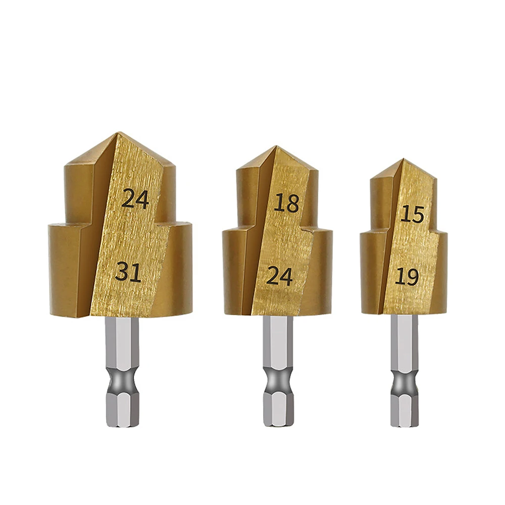 Sechskantgriff 6,35 mm PPR-Hebebohrer 20/25/32 Stufenbohrer zum Bohren von Wasserkraftwasserrohren Image